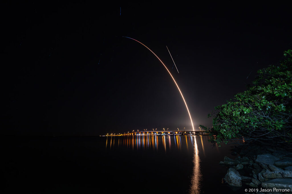 A SpaceX Falcon 9 rocket lifts off from launch complex 40 at the Cape Canaveral Air Force Station carrying the CRS-17 mission to the International Space Station.