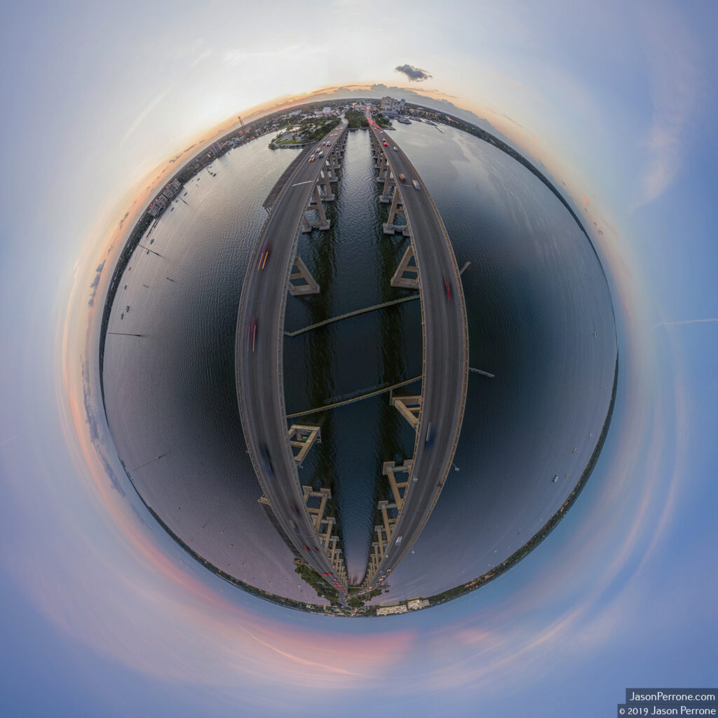 Indian River little planet at sinset
