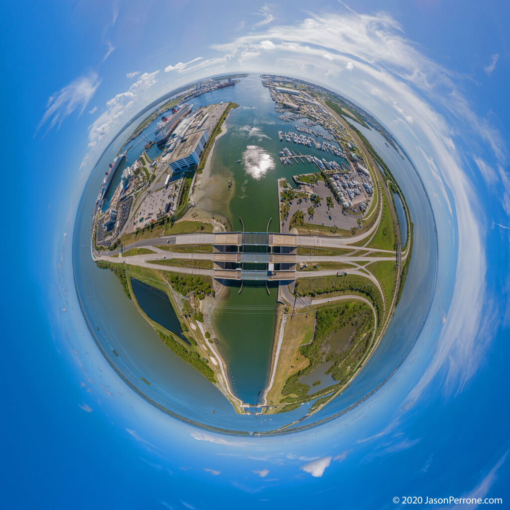 Port Canaveral, Florida Aerial Little Planet