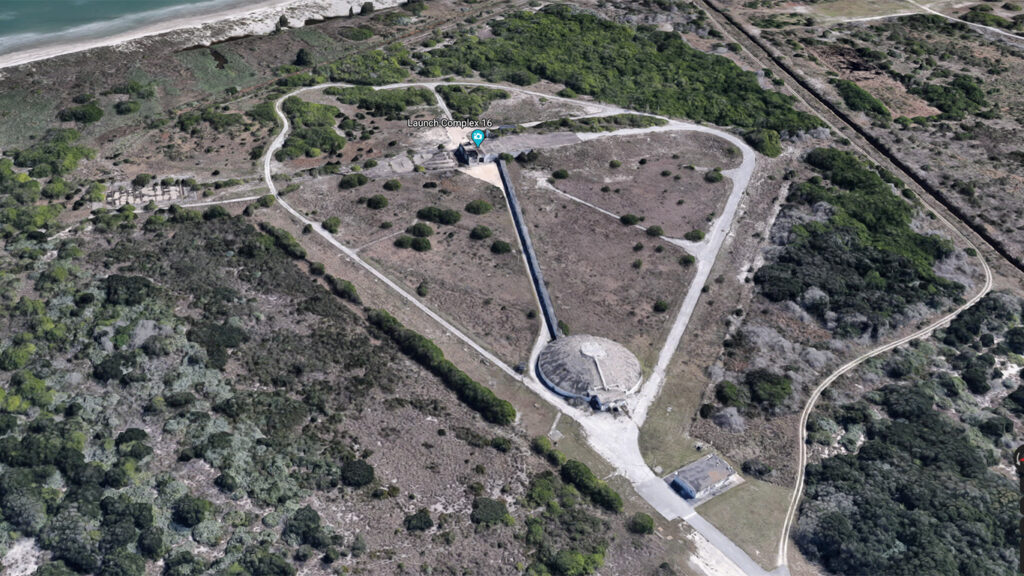 Launch Complex 16. Image Credit: Google Maps