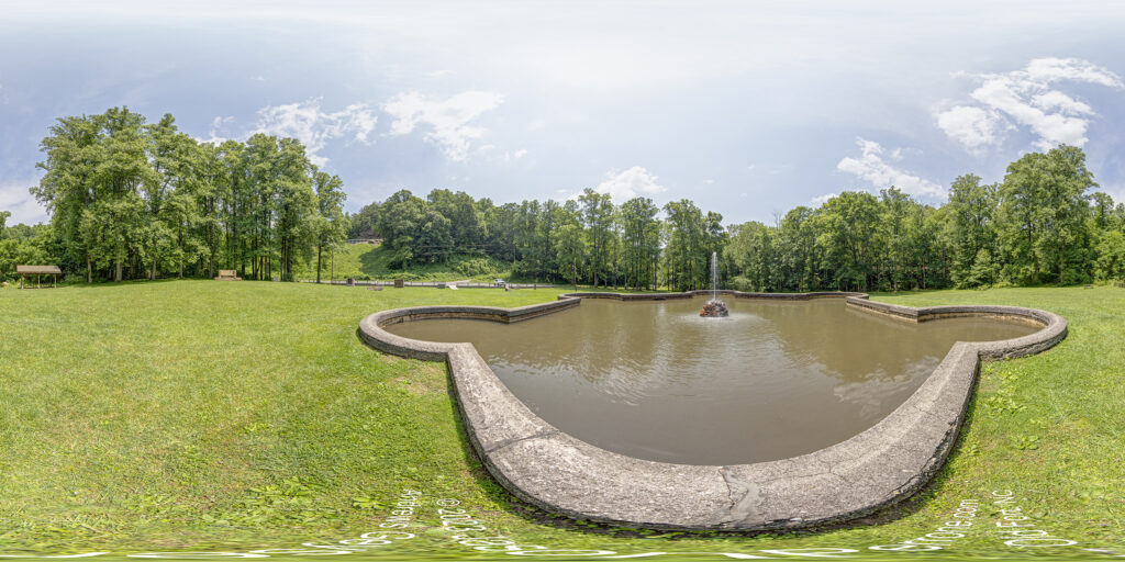 A 360-degree panoramic image captured at Andrews Geyser on June 25th 2023. 